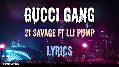 gucci gang lyrics copy|21 savage Gucci gang lyrics.